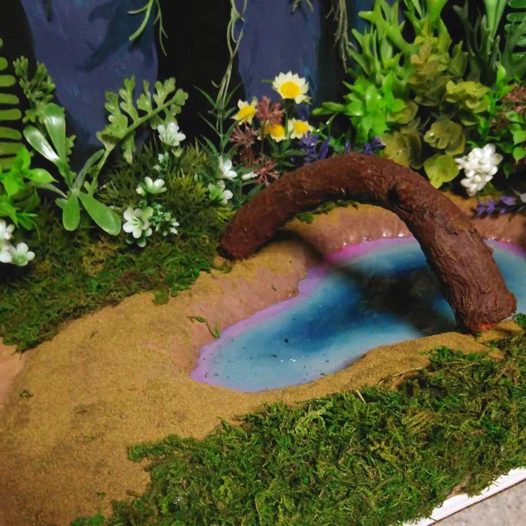 ジオラマ ちいかわの森 ライトアップ付き 特大サイズ ミニチュアハウス 箱庭
