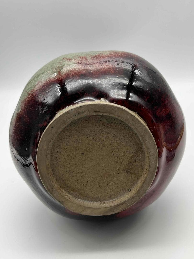 清時代　鈞窯　窯変釉　瓢箪瓶　唐物　古賞物　中国古美術　骨董品(B-96)