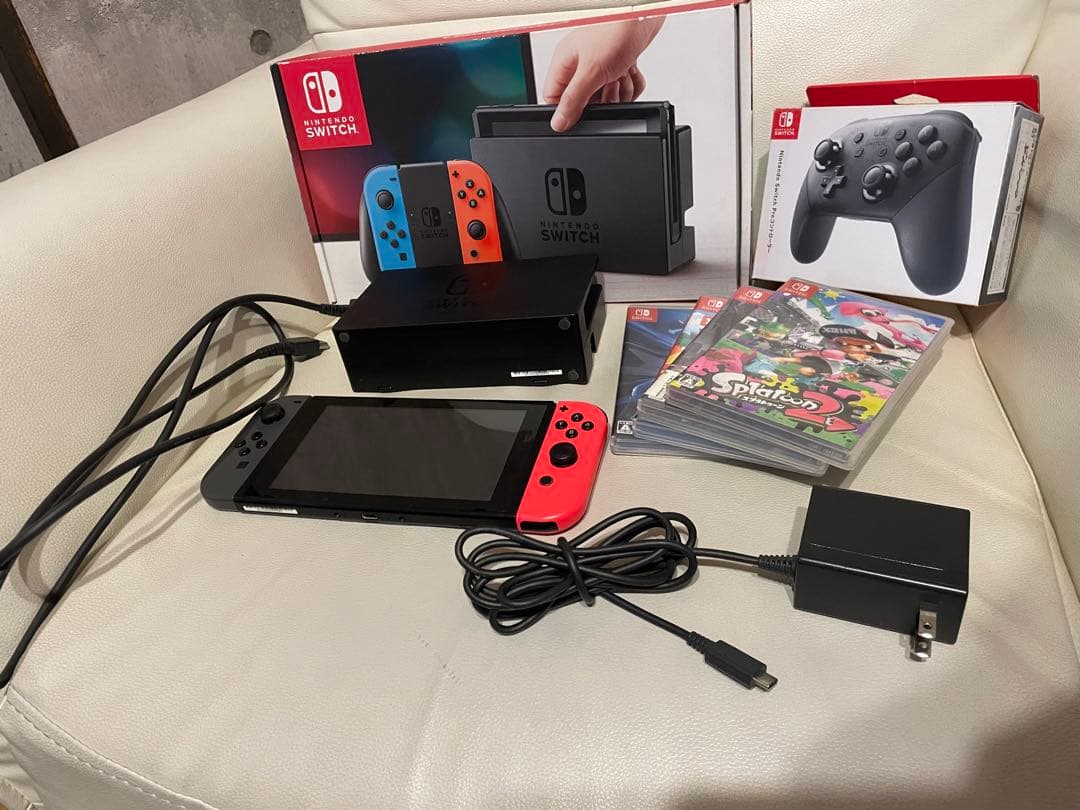 Nintendo Switch本体 プロコン付 ソフト5本セット