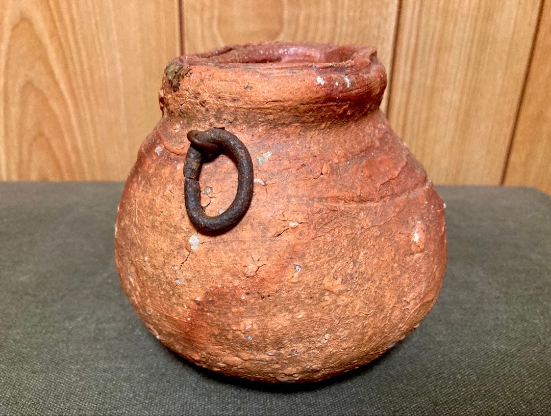 本物保証 辻村史朗 蹲 うずくまる　掛け花入れ 壺 (検索 細川護煕 内村慎太郎