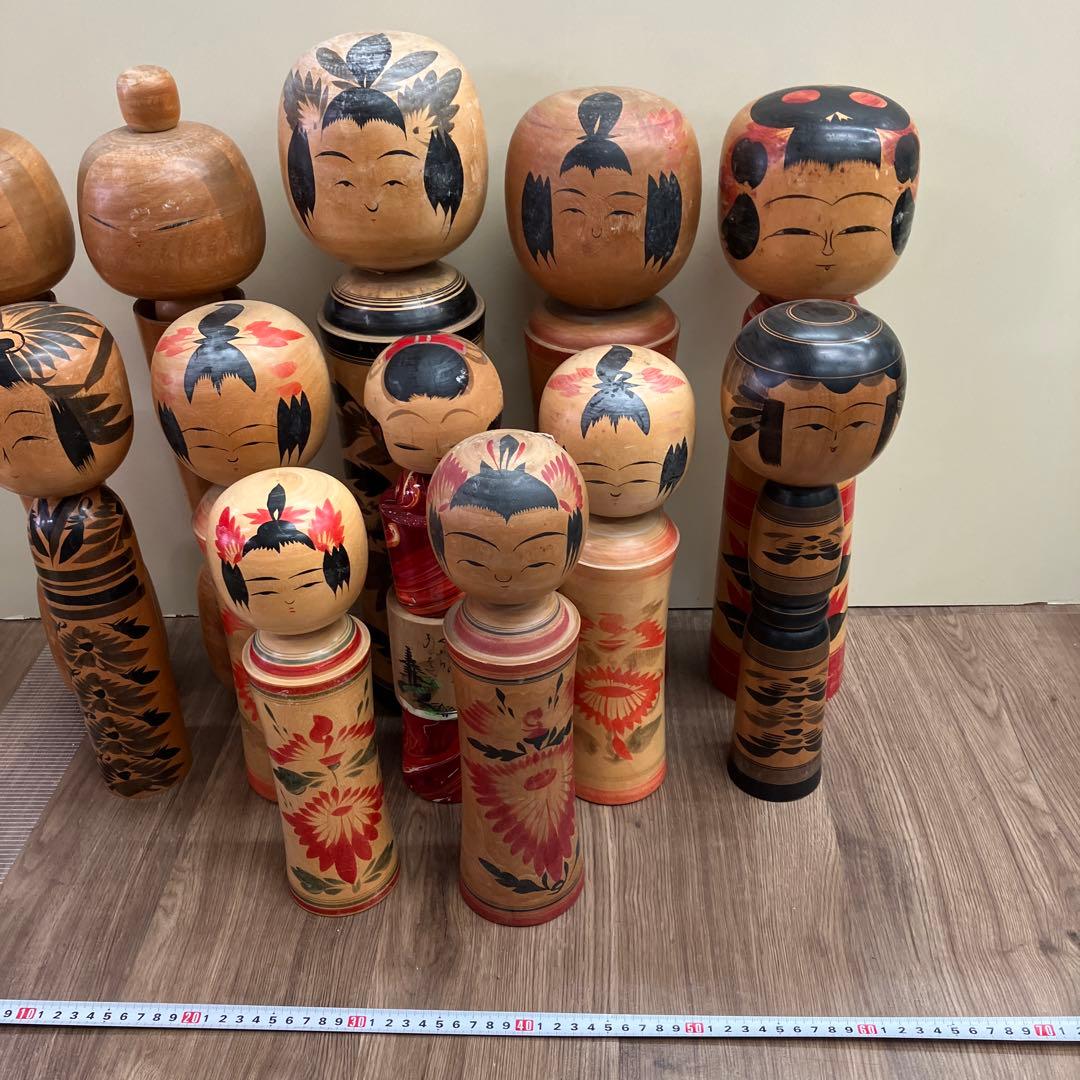 D-2 昭和レトロ 伝統工芸 伝統こけし 12体セット まとめ売り 郷土玩具