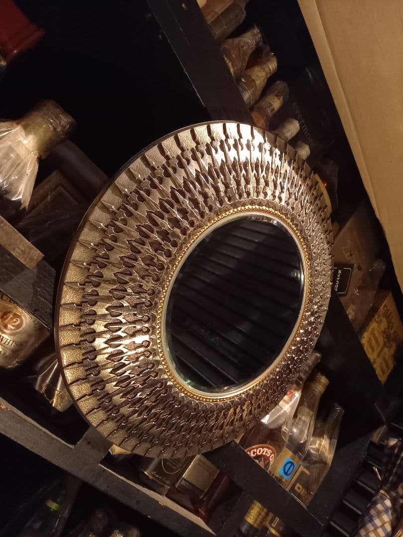 1960's　サンバースト　POLA 　ポーラ　メタル　ミラー　ノベルティ