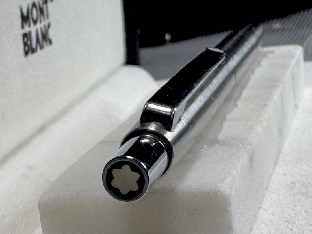 【新品同様】MONT BLANC 1990S シルバーボールペン　スリムライン