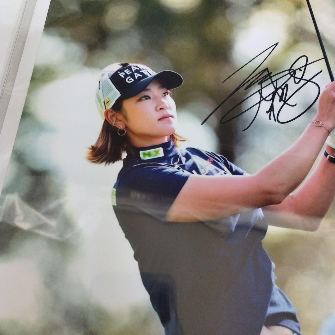 女子プロゴルフ　原英莉花　直筆サイン入りフォト　証明書付き