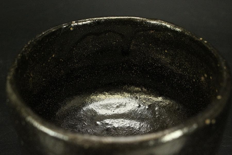 茶道具 黒楽茶碗 書付 時代(ZE547)