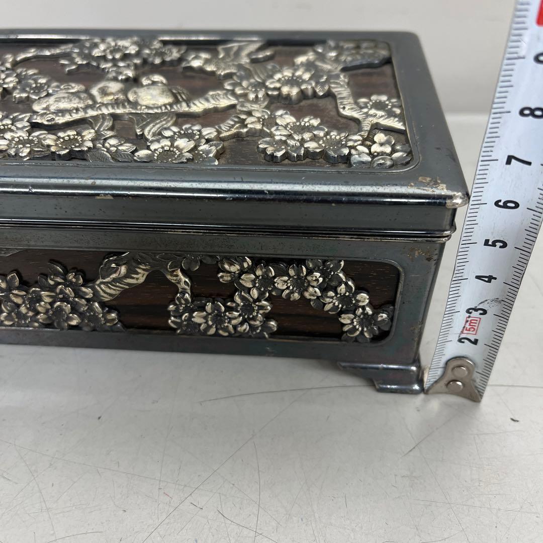 古い　タバコ　煙草　煙草入れ　喫煙具　昭和初期　ジュエリー　BOX 鳥図