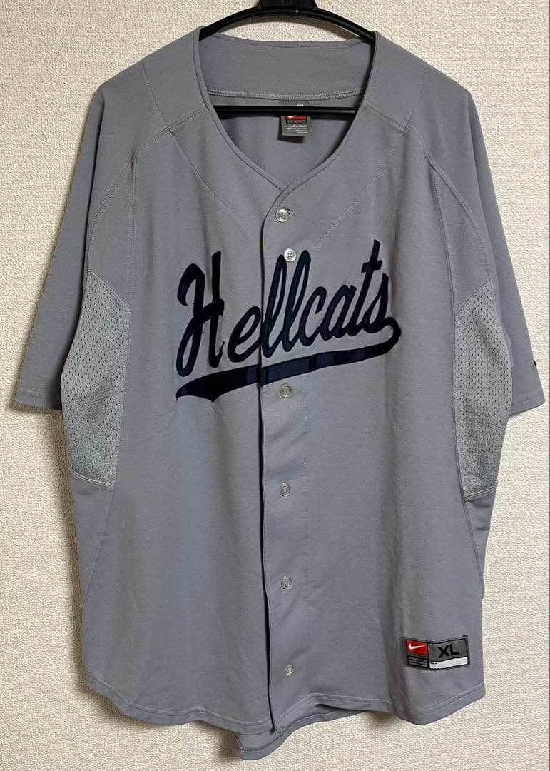 NIKE TEAM HELLCATS ベースボール シャツ グレー XL