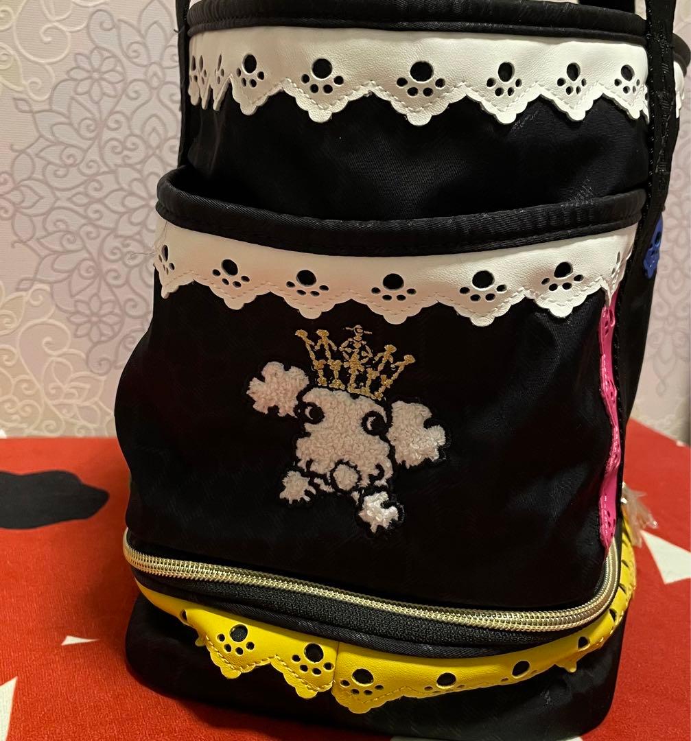 超美品☆エムユースポーツ エレガントキュートな肉球柄パンチングレースカートバック