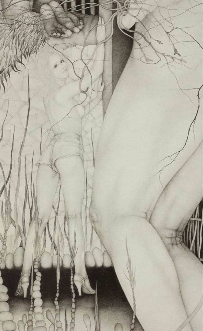 城景都 リトグラフ「想II」69/200 直筆サイン 額装 箱付