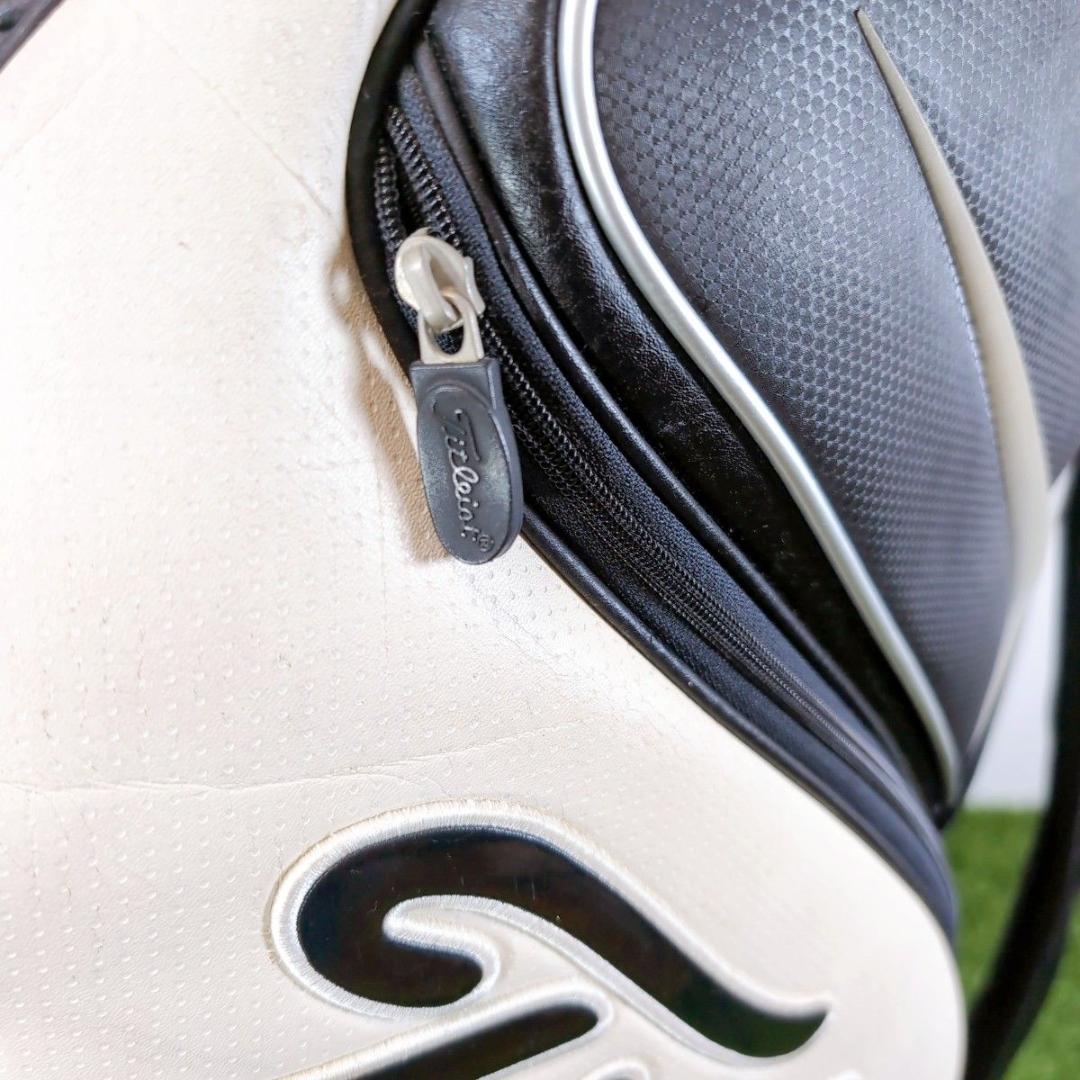 Titleist タイトリスト ゴルフキャディバッグ 黒 白 ブラック ホワイト