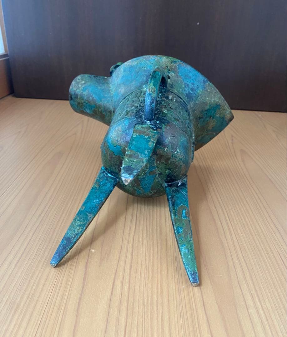 青銅爵 饕餮文爵 青銅器 祭器 中国美術