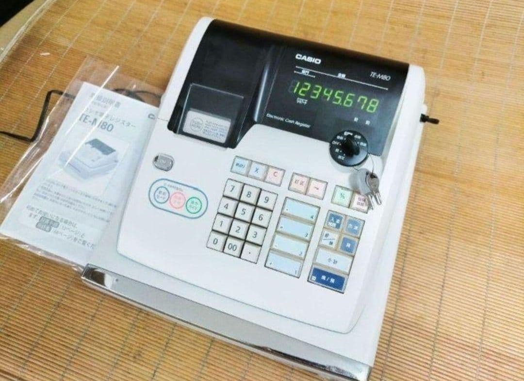 カシオレジスター　TE-M80　中古品　人気機種感熱紙　送料無料　357412