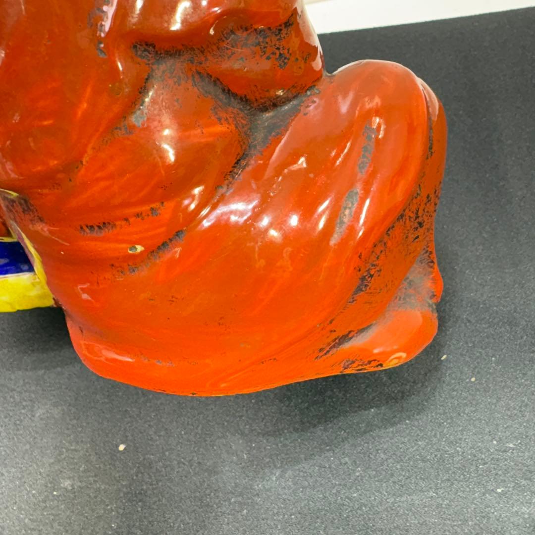 九谷焼　古九谷　和装美人　達磨の耳かき像　明治期？　置物　飾り物　時代物