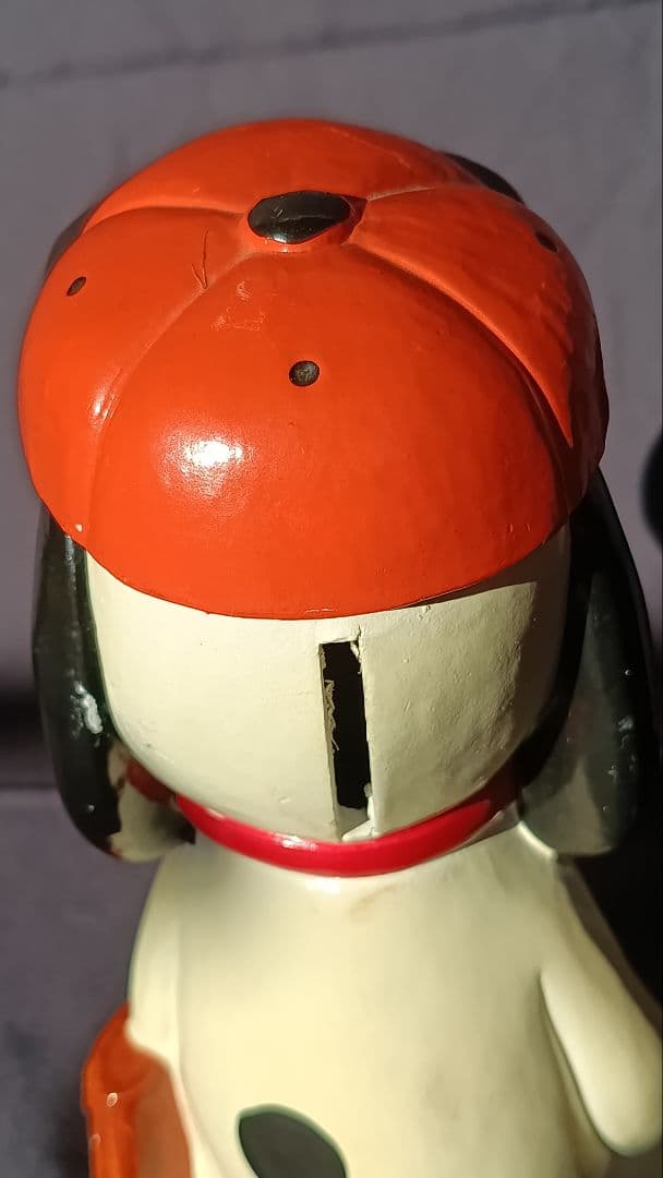 スヌーピー 貯金箱 ベースボール Determind 70年代 アメトイ