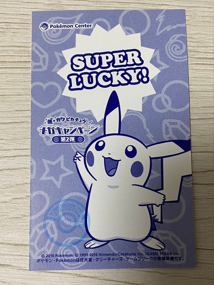 ピカチュウ名刺　ポンチョを着たピカチュウ　メガレックウザ　カード