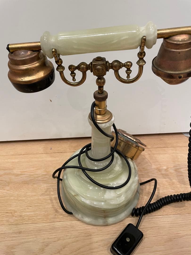 アンティーク電話機　ダイヤル式　TELART VIREGGIO 大理石