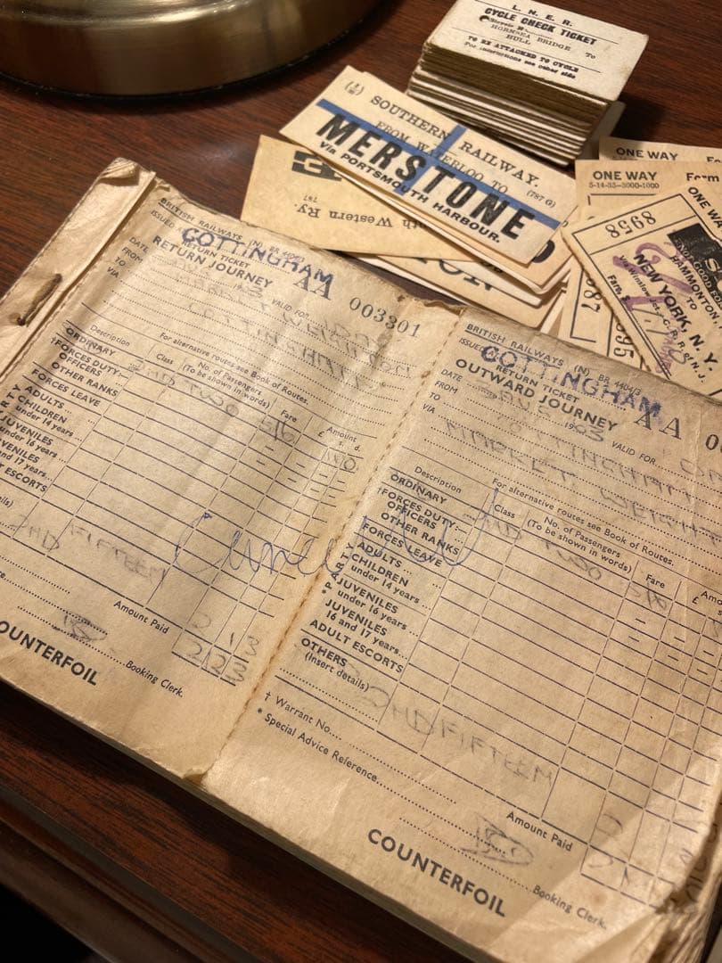 イギリス　鉄道チケット　冊子　レアな鉄道チケット詰め合わせ　ヴィンテージ