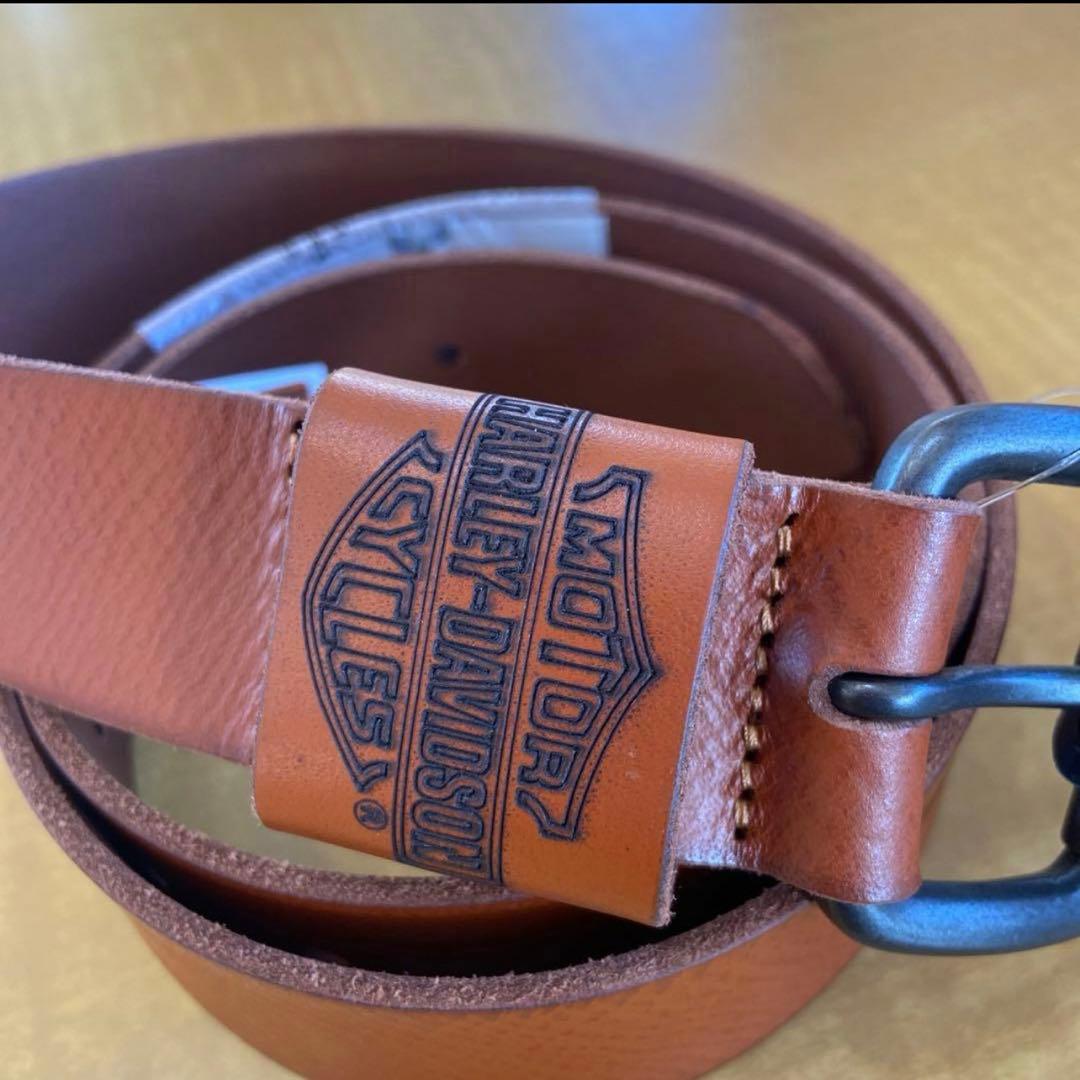 新品純正Harley-Davidson ハーレーロゴ付レザーベルト15000の品