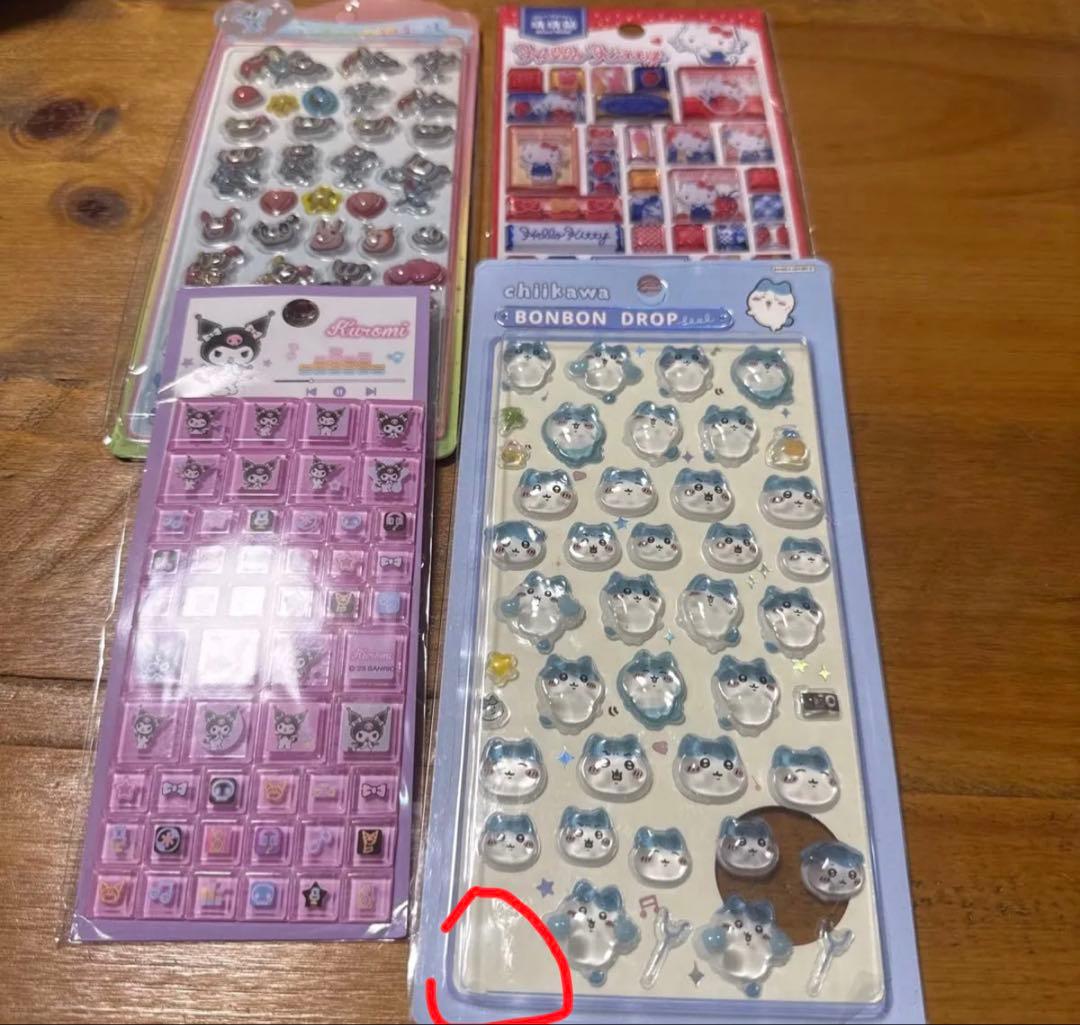 3Dステッカーセット かわいいキャラクター写真3枚セット