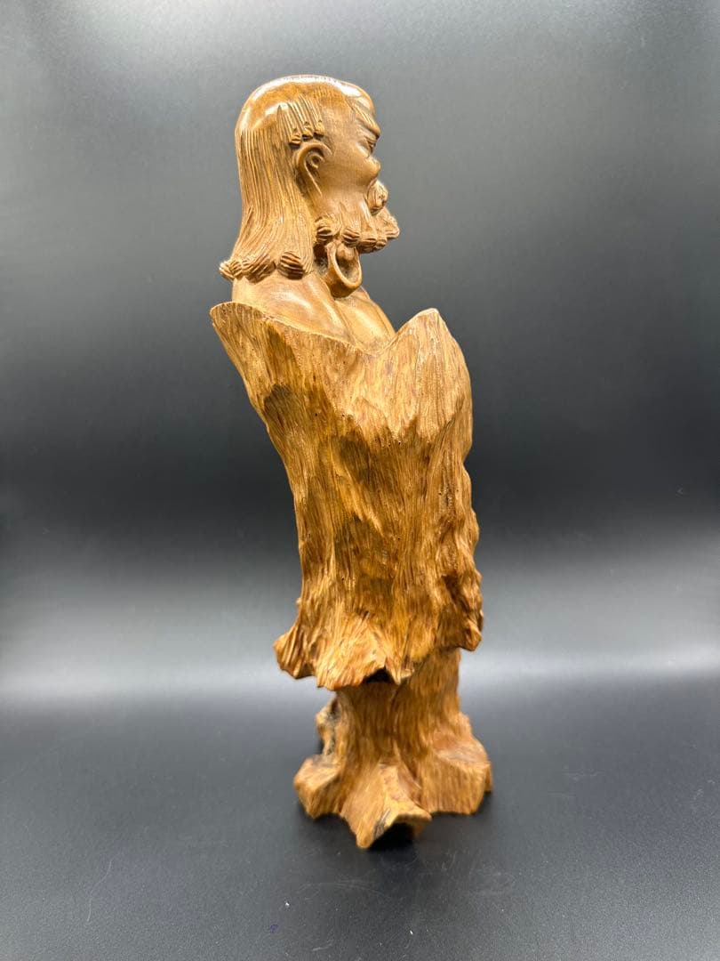 木彫　柘植 達磨 立像 古美術骨董
