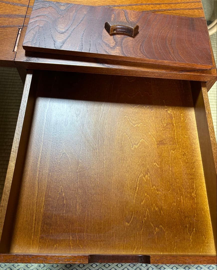 折りたたみ文机　高級　けやき　日本製