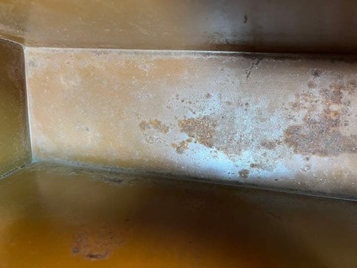 銅製アンティーク　角型アレンジ鉢