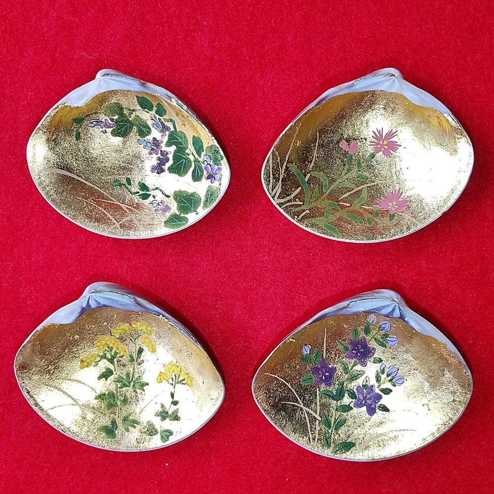 Toshi　純金泊　京洛の秋 貝桶と貝合わせ