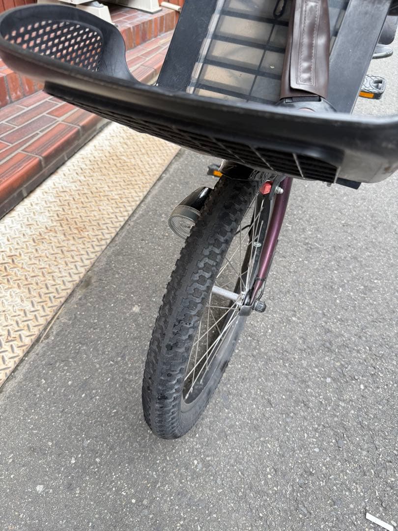 大阪府　子供乗せ　ヤマハ　電動アシスト自転車 チャイルドシート付き パープル