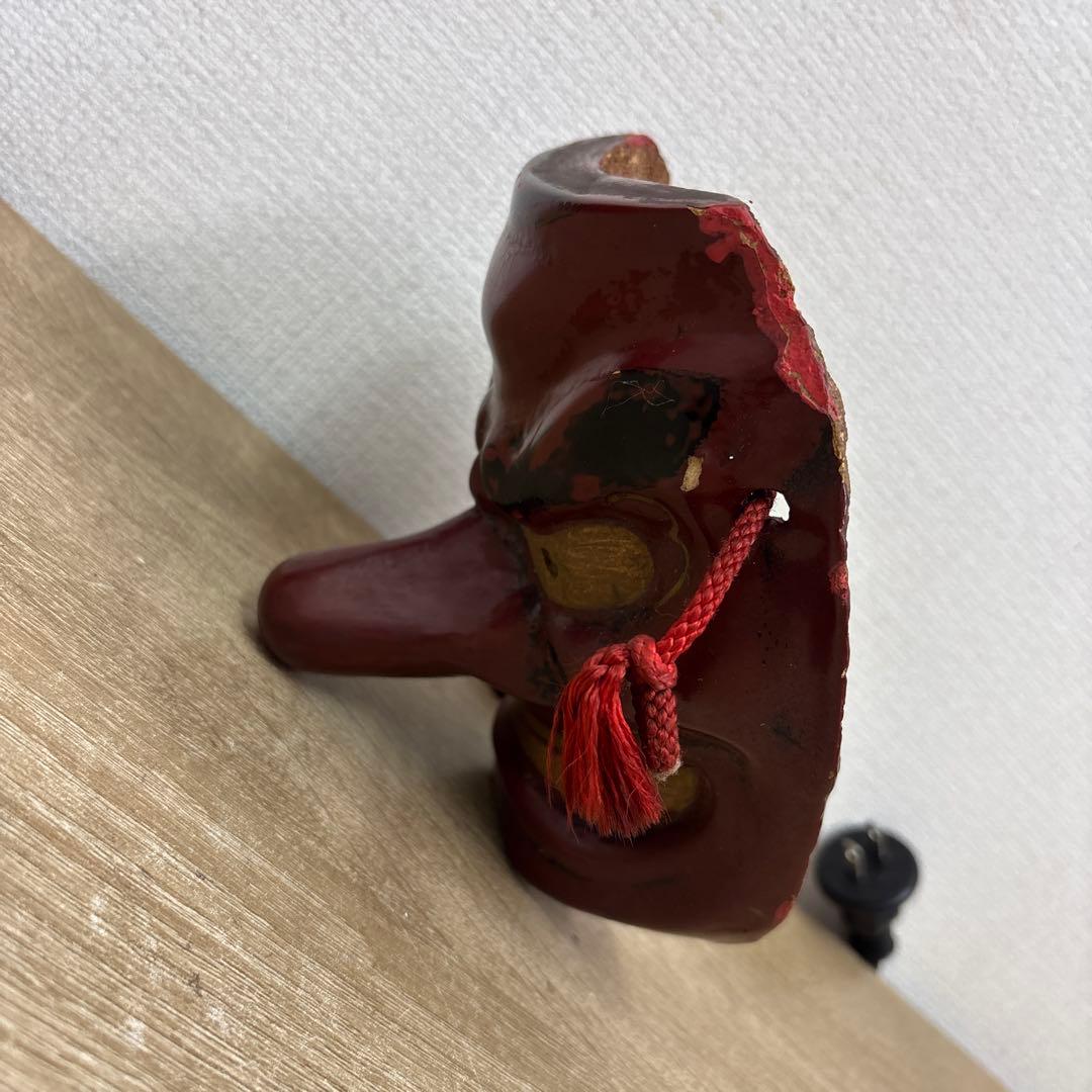 お面　天狗の面　鉄製　魔除開運