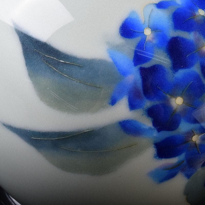 七宝焼　安藤七宝店　紫陽花文壺　花瓶　V　R8239H