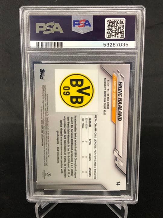 2020 topps uefa cl Haaland RCカード psa10