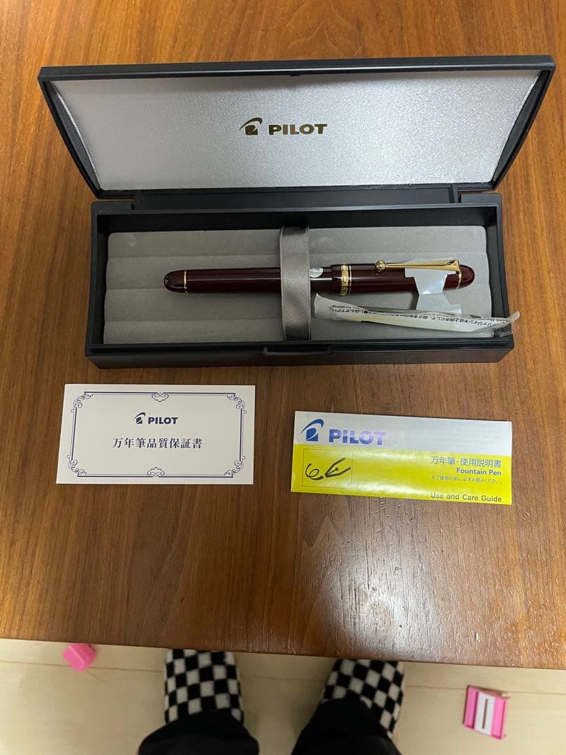 廃番カラー PILOT 万年筆 細字 ディープレッド