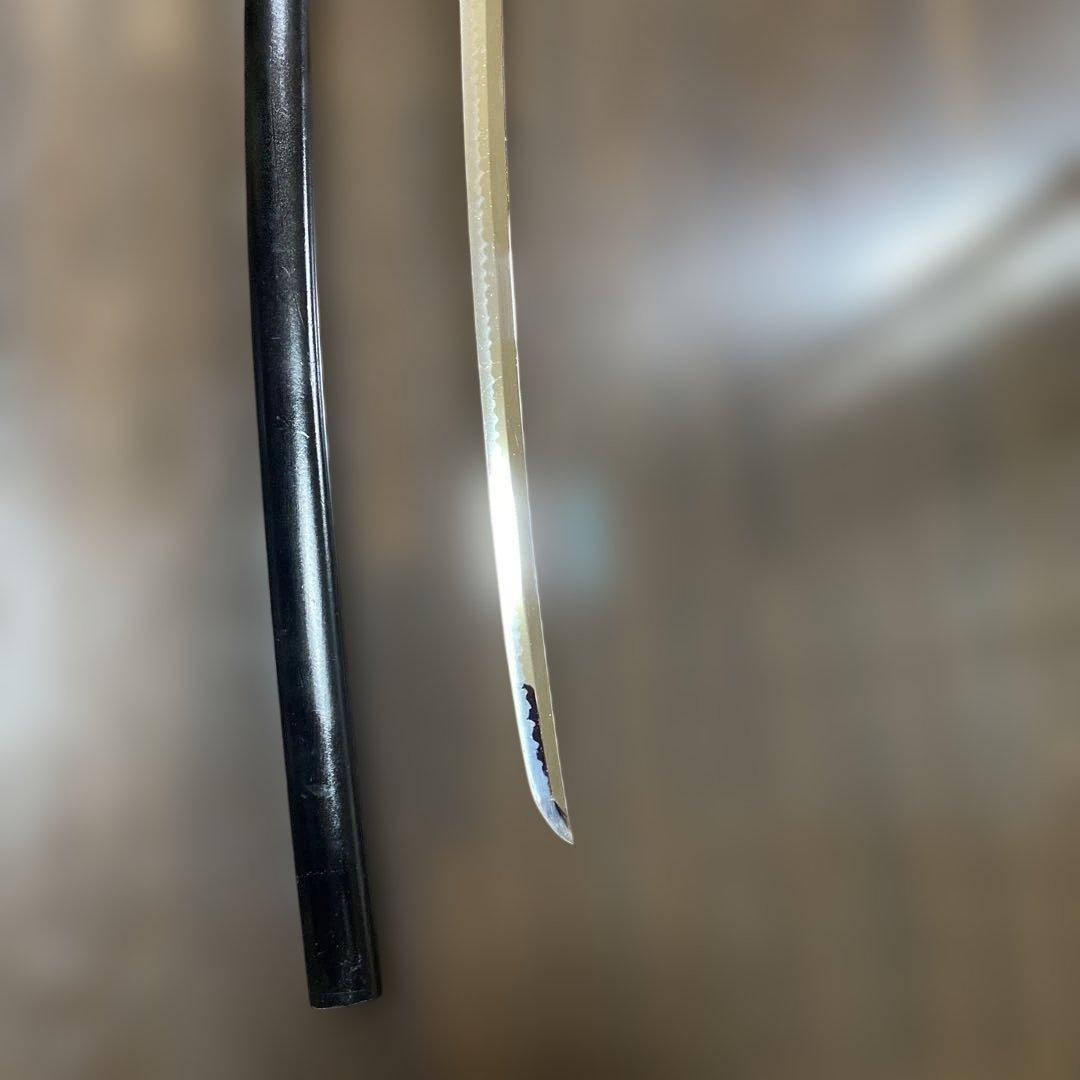 模造大刀 黒柄 太刀鍔 黒梨地鞘