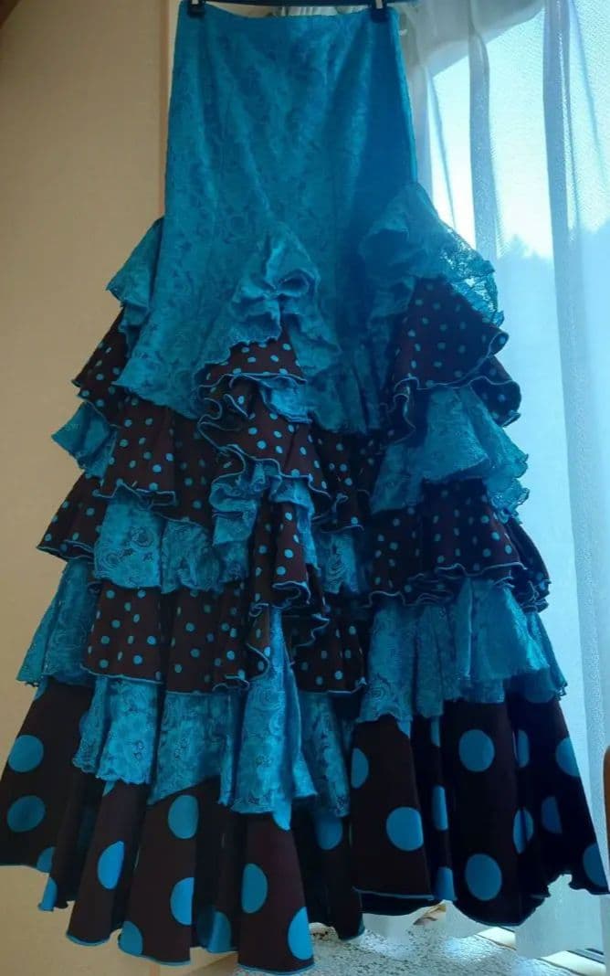 イベリア　フラメンコ衣装　　ツーピース　１点物