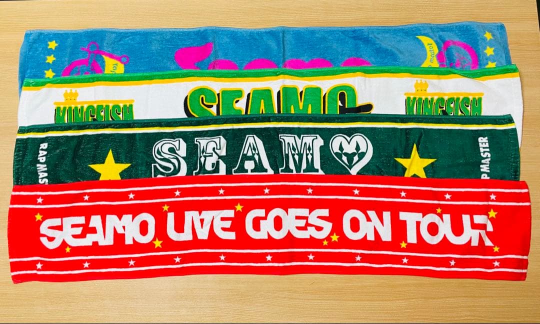 【美品】SEAMO シーモ　マフラータオル　ツアーグッズ４枚組セット［送料込み］