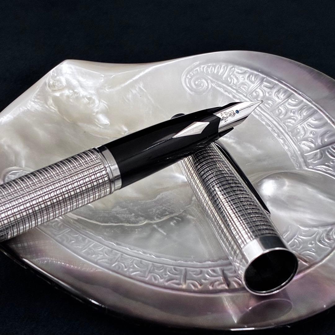 プラチナ万年筆 PLATINUM　1stプラチナ 　軸銀製　プラチナプラチナ