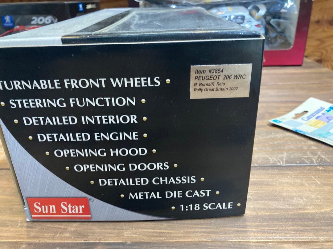 AUTOartプジョー206WRC3台セット絶版車メチャレアナンバーおまけ付き