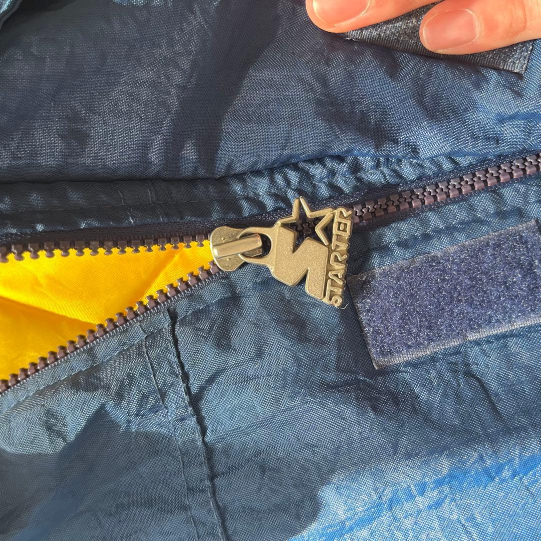 90s STARTER ミシガン大学 中綿 ナイロンジャケット XL アメフト