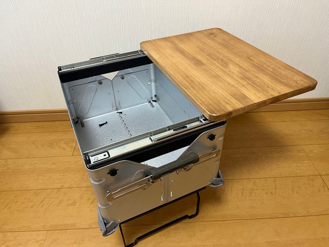スノーピーク　シェルフコンテナ25 スライド天板　自作