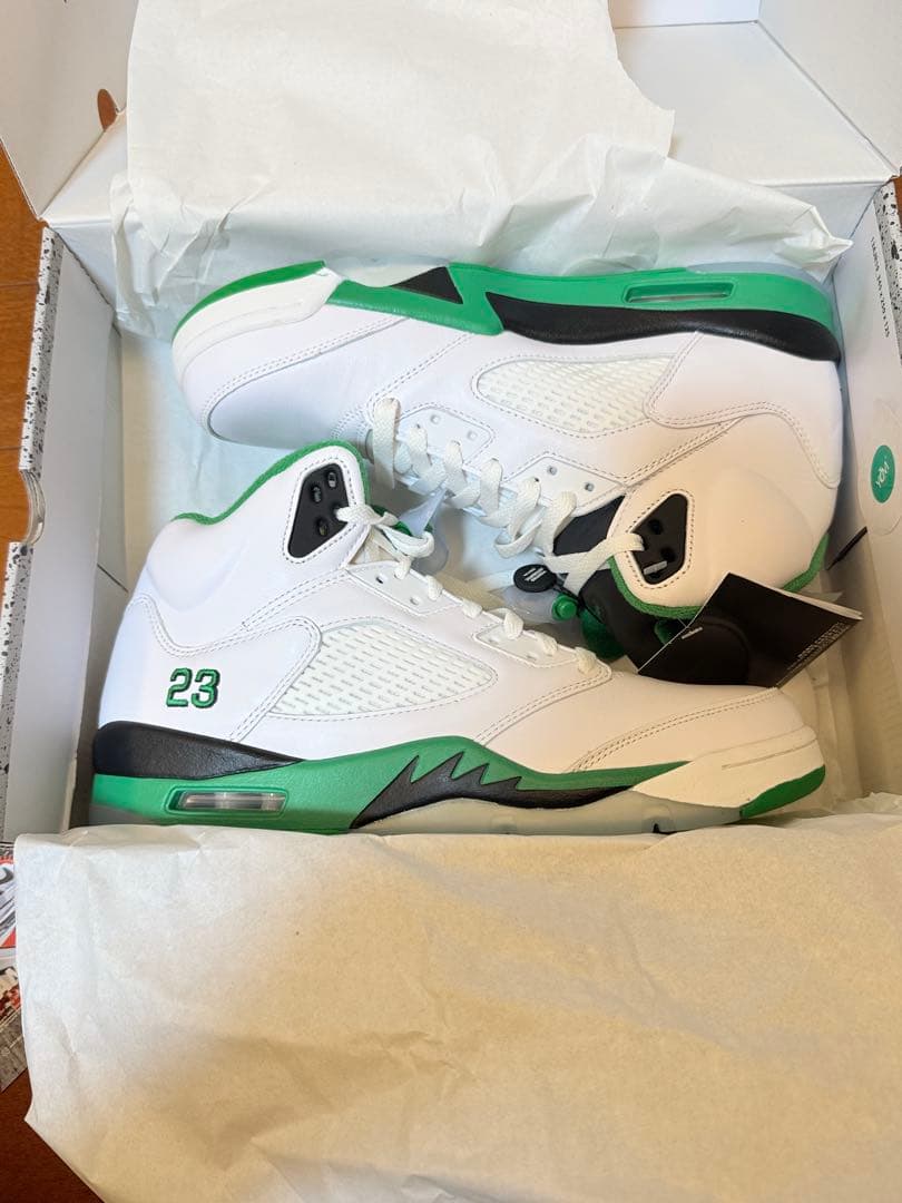 シューズ(男性用) NIKE Air Jordan 5 Retro Lucky Green