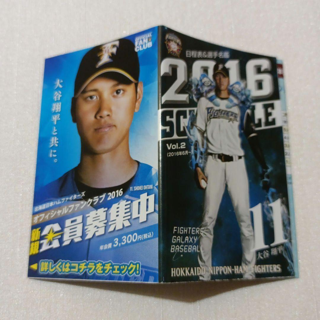 大谷翔平選手 日本ハムファイターズ 試合日程＆選手名鑑 ミニ冊子