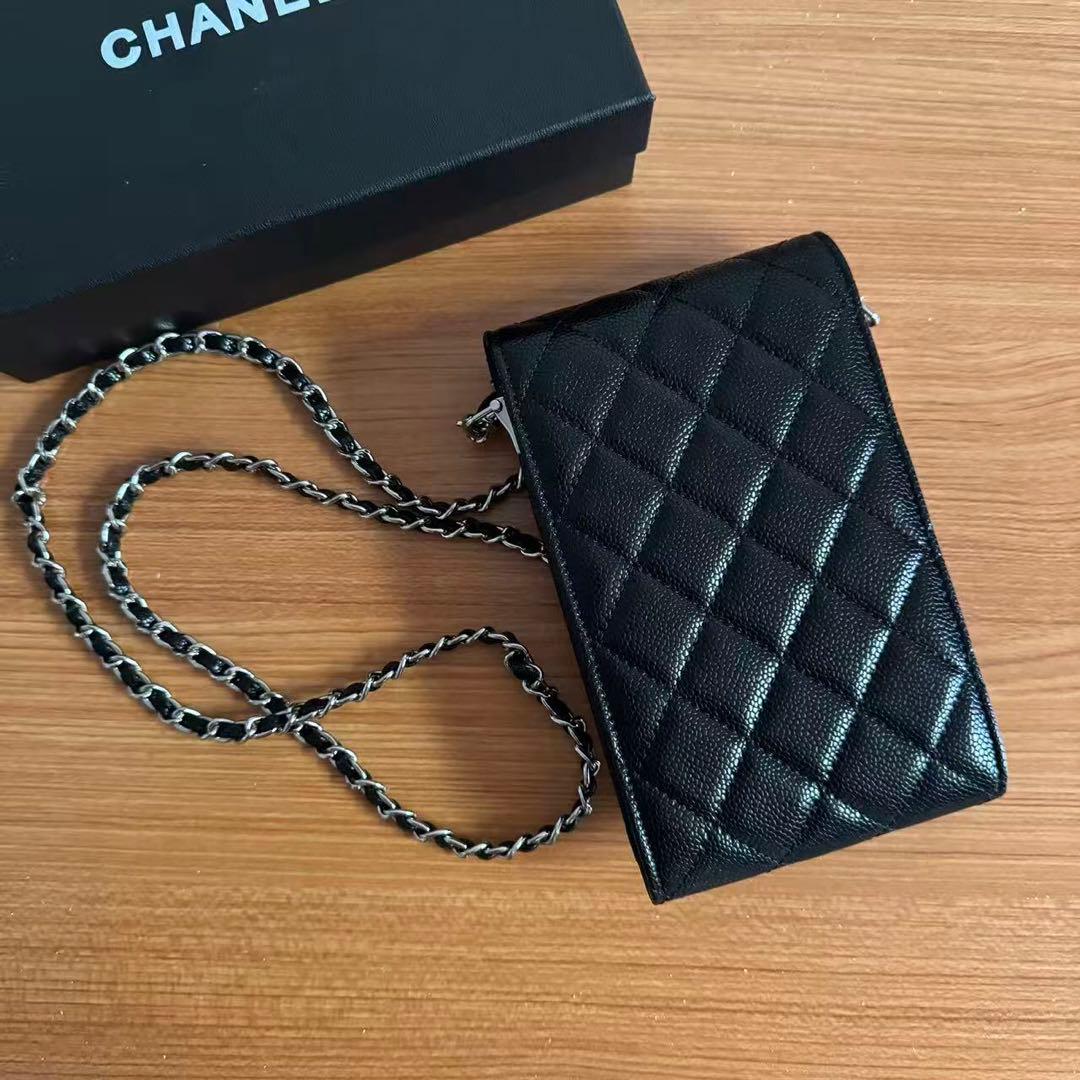 ノベルティ ブラック レザー ショルダーバッグ CCロゴ VIP限定