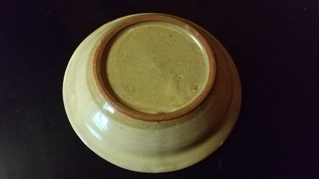 骨董 明治の酒津焼　秋草芒に虫の図　丸皿四枚！渋い