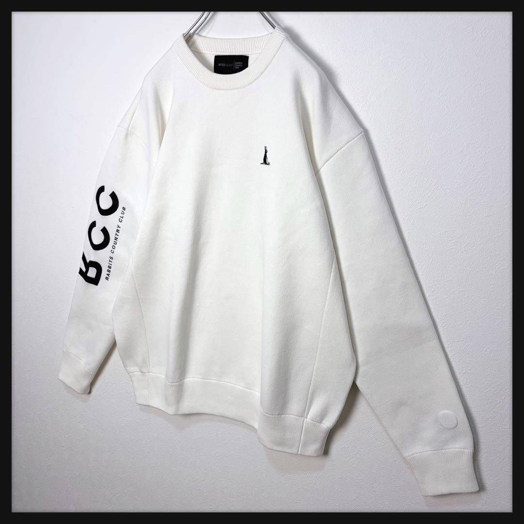 【美品★XL】FR2ゴルフ アーム刺繍 胸刺繍ロゴ クリーム スウェット 即完売