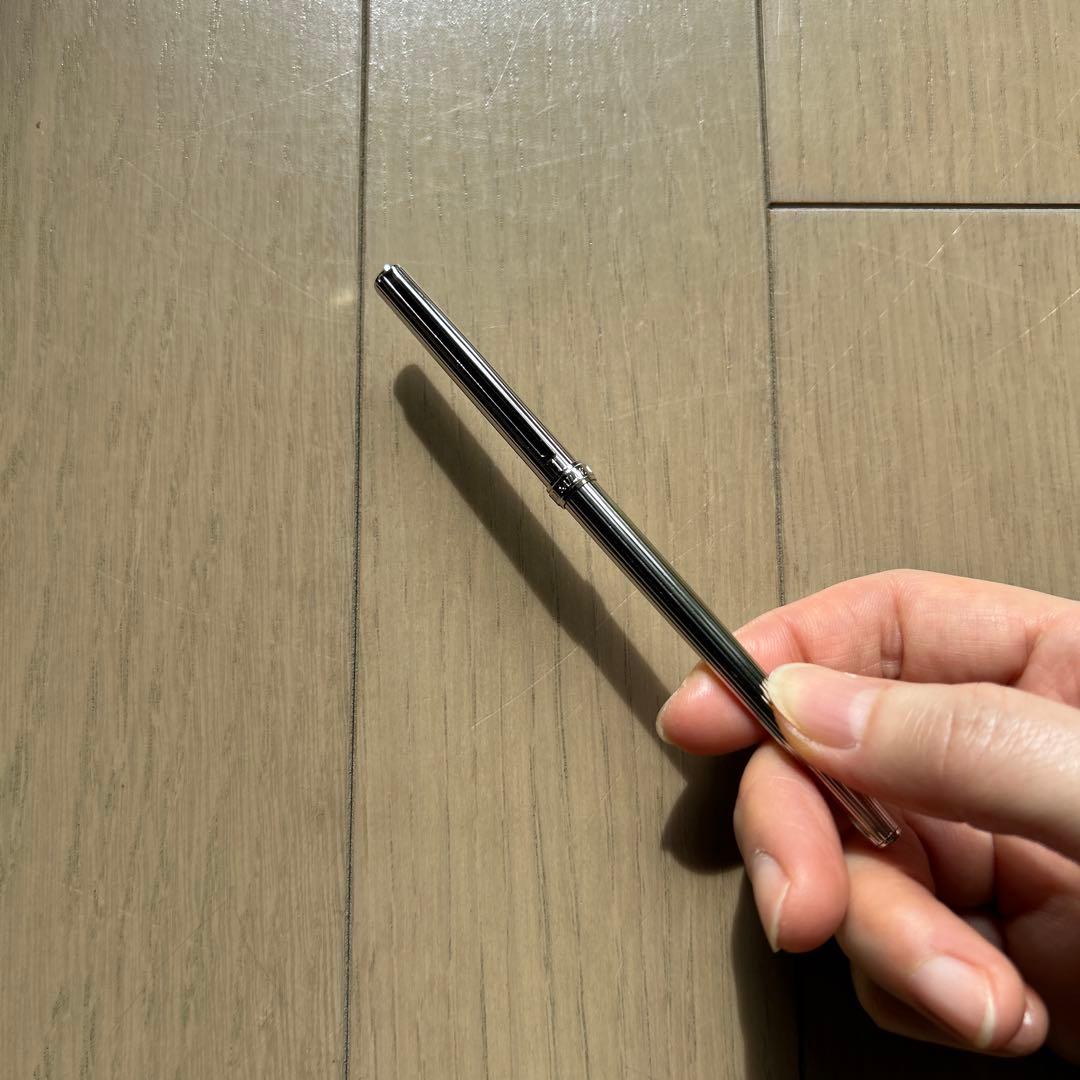 シャレーナ銀 EF ストライプ ブラック セーラー万年筆