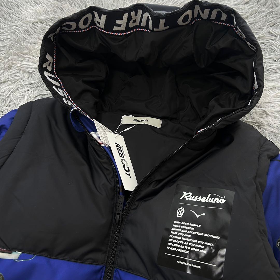 新品　ラッセルノ　ダウンジャケット　ベスト　ブルー　ルチャ　サイズ5