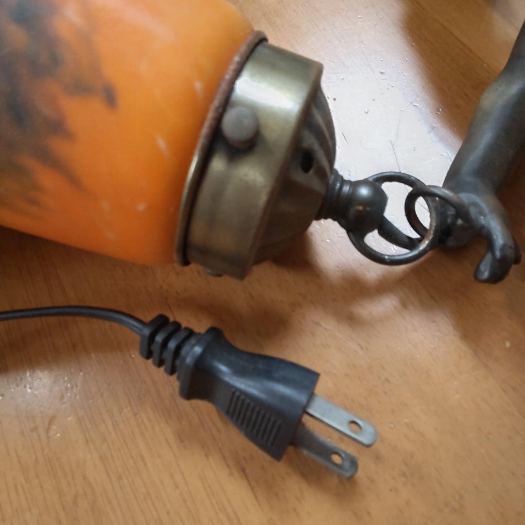 ランプ　天使　アンティーク　風　照明　ランプスタンド　エンジェル　イエロー付箋