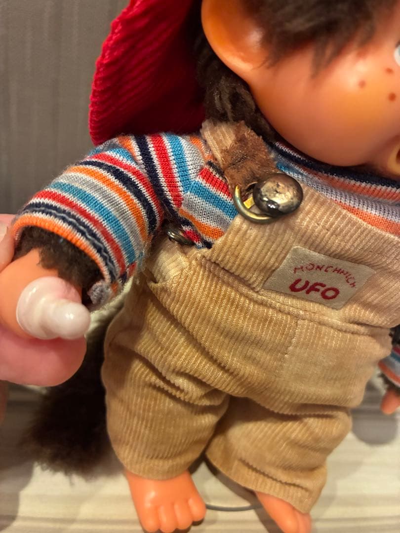 当時物　昭和レトロモンチッチ　オーバーオール　セキグチ　ブルーアイ　ヴィンテージ