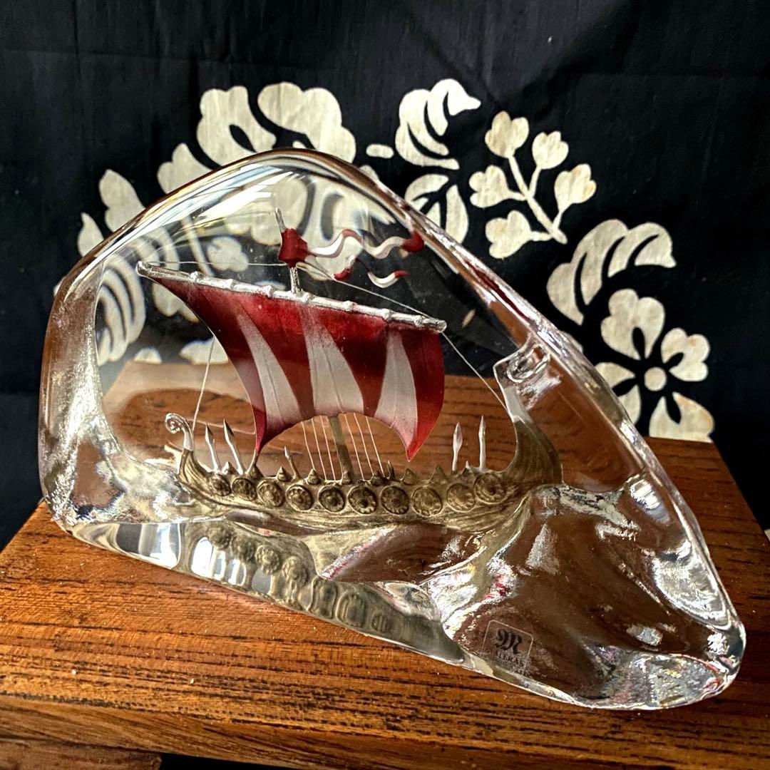 MALERAS スウェーデンガラス作家　マッツ・ヨナソン　バイキング船　海賊船