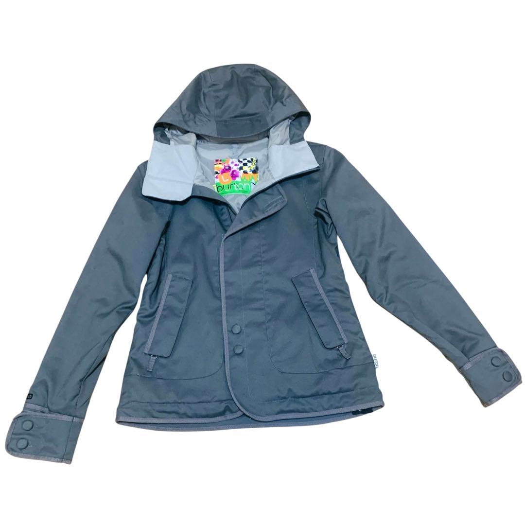BURTON スノボウェア ジャケット グレー レディース スキーウェア フード